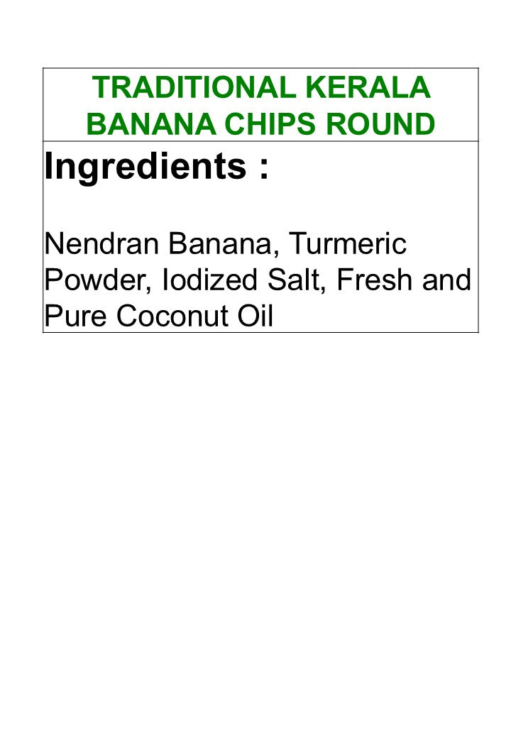 Kerala Banana Chips Traditional Round – 100 gm