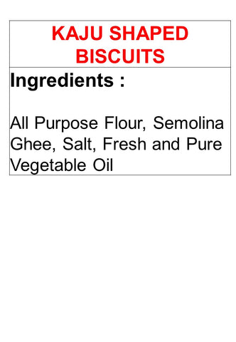 Kaju Shaped Biscuits (Kaju Biscuits / Cashew Nut Biscuits) - 200 gm